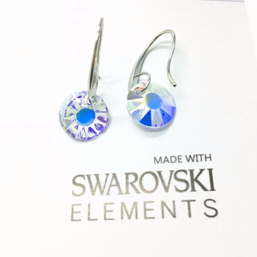Новинка 2017 уникальные серьги-подвески с кристаллами swarovski подарок для жены