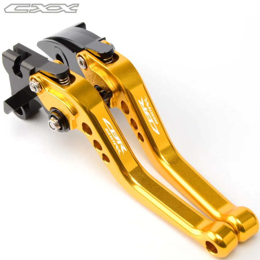Золотой Для HONDA CBR600RR cbr 600rr 2003 2004 2005 2006 короткий ЧПУ мотоцикл регулируемый тормозной рычаг сцепления - Цвет: Золотой