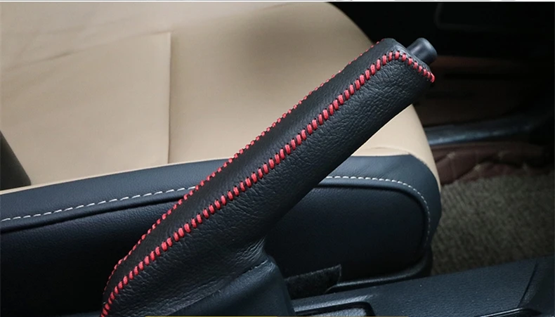 red style 2 Для Toyota RAV4 RAV 4 кожаная центральная консоль переключения передач декоративный рукав ручной тормоз защитный рукав автомобильные аксессуары - Цвет: red style 2