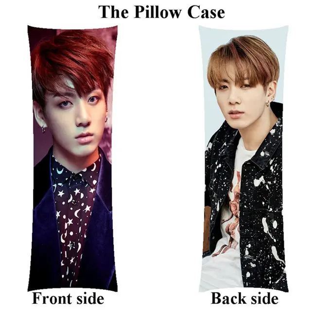 pillowcase Bangtan чехол для подушки для мальчиков Jin JungKook домашний длинный Чехол для подушки на заказ на день рождения - Цвет: pillowcase