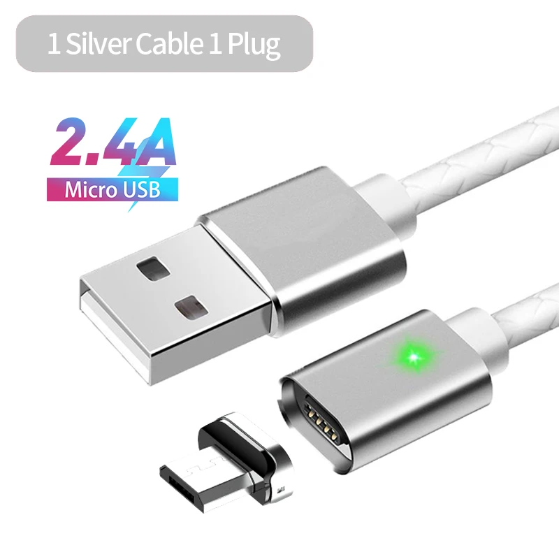 Магнитный адаптер ZRSE 3A для быстрой зарядки USB C для samsung Xiaomi Oppo Redmi Huawe, 1 м, магнитные кабели для мобильных телефонов type C Micro USB - Цвет: Micro USB Cable