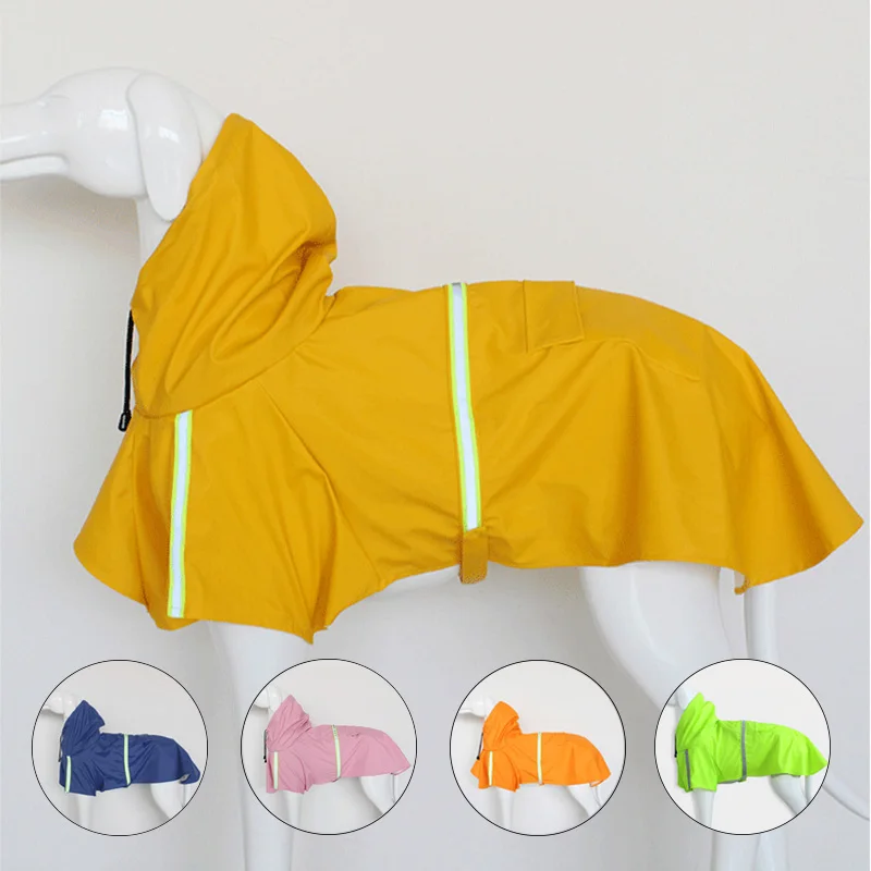 OWDBOB водонепроницаемый дождевик для собак с капюшоном светоотражающий дождевик для домашних животных плащ Одежда для маленьких средних и больших товары для животных, собак