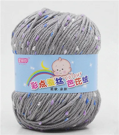 7ply 50 г кашемировый акриловый из натурального волокна смешанная пряжа в разноцветный горошек для ручная вязка крючком пряжа для детского шарфа Одеяло Одежда - Цвет: 15