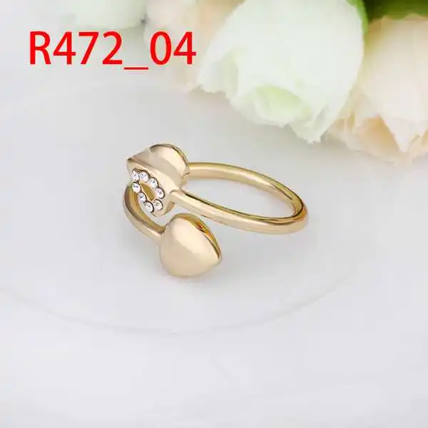 Wholesale Exquisite Rings rose gold Gold Color with zircon Heart Wedding Ring fashion Environmental Jewelry For Women R472 | Украшения и