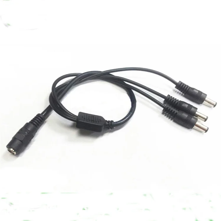 

5A/2464/20AWG медный шнур DC5, 5*2,1 разъем мама-3 штекера, кабель питания для CCTV DVR камеры, проектора безопасности