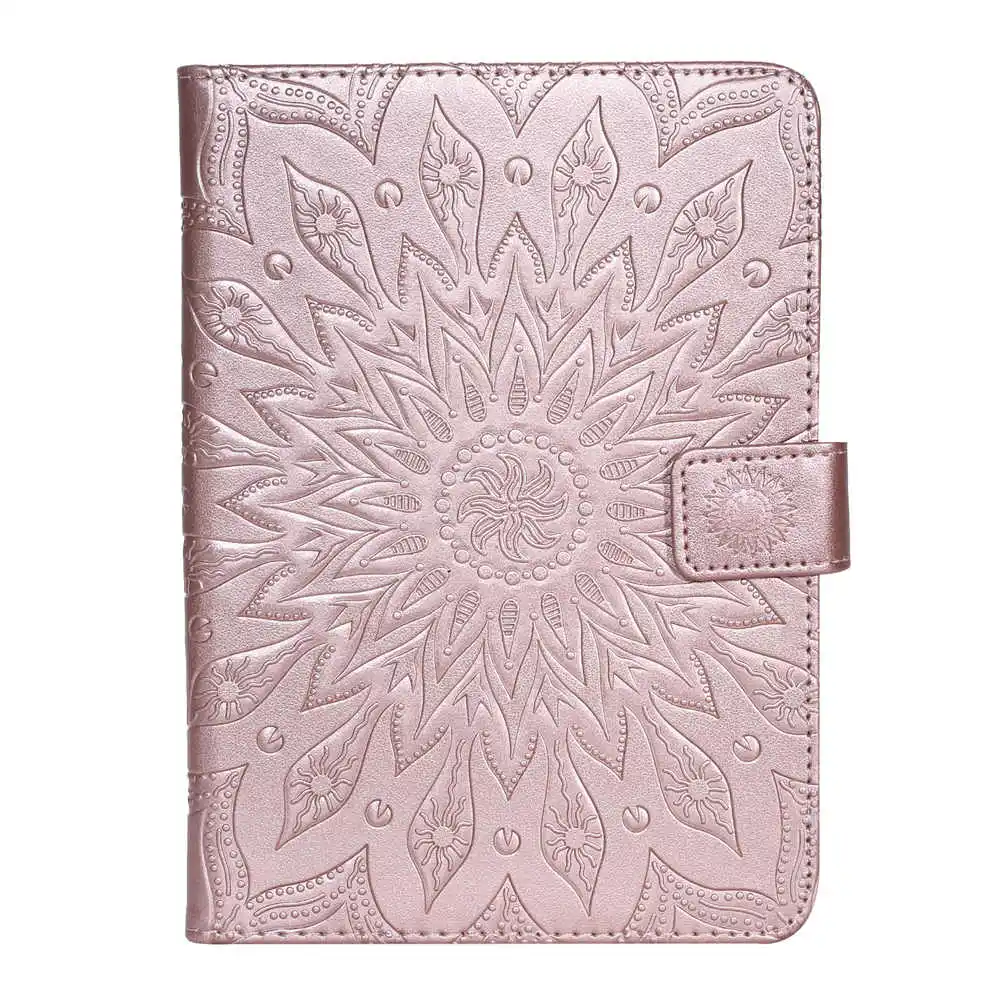 Rose Gold Кожаный чехол-книжка с откидной крышкой для Amazon Kindle Paperwhite 4 3 2 1, защитный чехол с карманами для карт, чехол - Цвет: Rose Gold