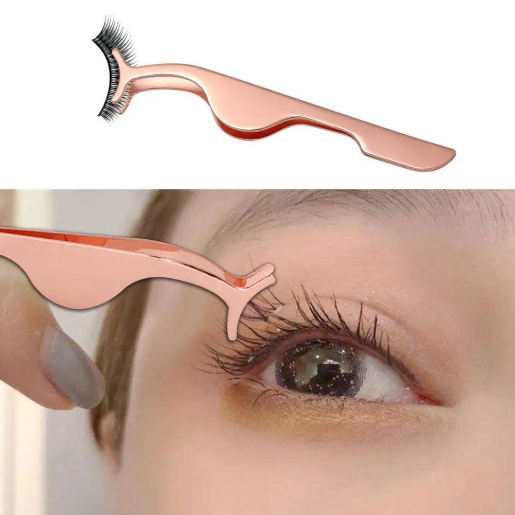 False Eyelash Tweezers Fake Eye Lash Applicator Extension Curler Nipper Auxiliary Clip Clamp Makeup Forceps Tools | Красота и