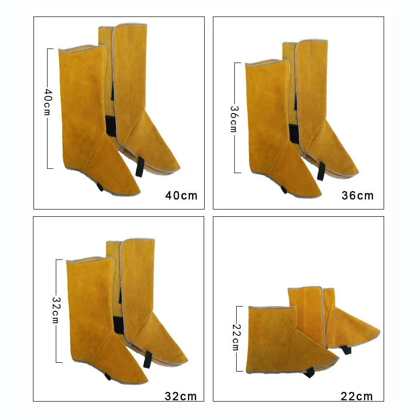 Сварочный Gaiter спилок кожаный чехол для обуви огнестойкий анти-тепло износостойкий Рабочий стол сварочный подножки защитный чехол