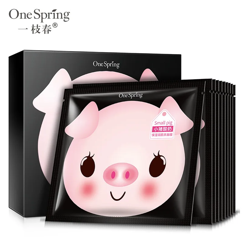 10 шт. Один Весна Пятачок йогурт Уход за кожей лица маска увлажняющая для