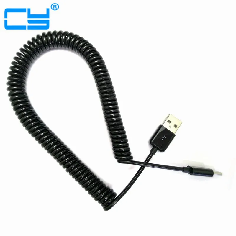 USB 2 0 к Мини кабели мини Спиральный Кабель-адаптер для зарядки данных 50 см/0 5 м 200