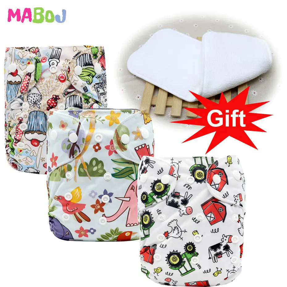 PD5-4-4-2 MABOJ Cloth Diapers Baby Pocket Cloth Diaper One Size Waterproof Nappy Reusable Cloth Nappies Set Washable Wholesale New - Цвет: PD5-4-4-2