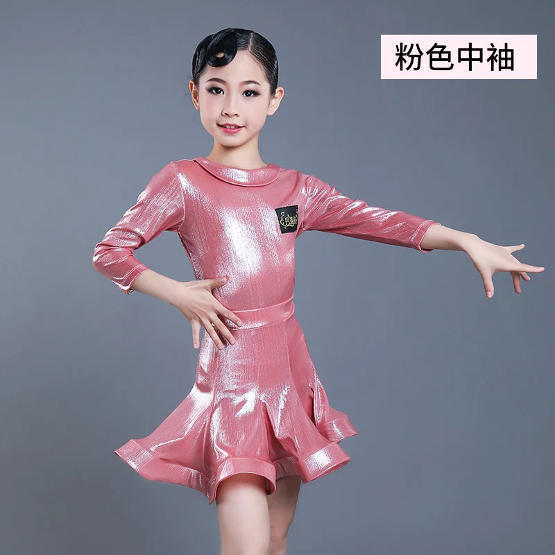 

2019 Children Latin Dance Dress Girls Dance Performance Test Competition Standard Dress Dancing Ballroom Dress Kids DQS1715