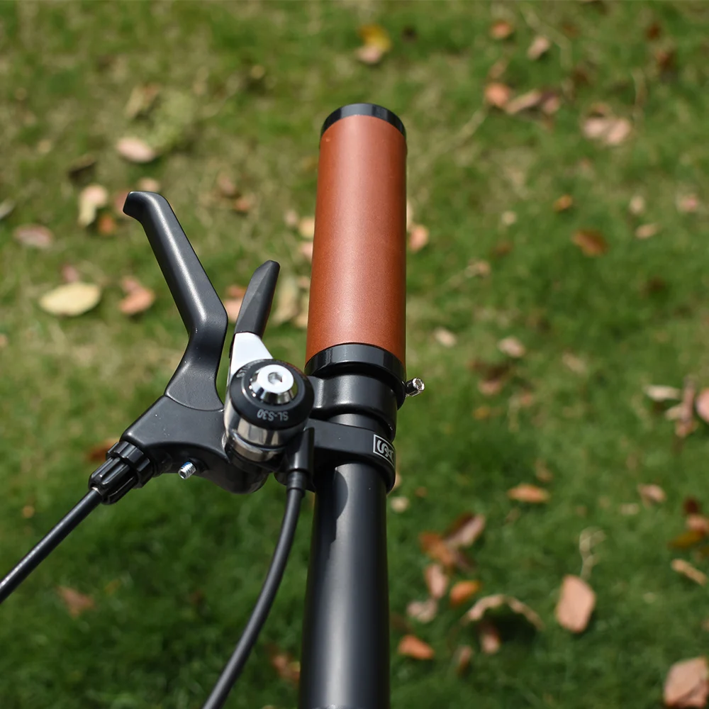 TWTOPSE, кожаные велосипедные ручки для Brompton Birdy, складные велосипедные классические ручки, 22,2 мм, длина 128 мм, 90 мм, 80 мм, 70 мм, детали