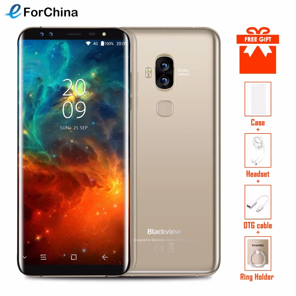 Blackview S8 5 7 дюймов HD + соотношением сторон 18:9 Экран мобильного телефона Android 0 mtk6750t