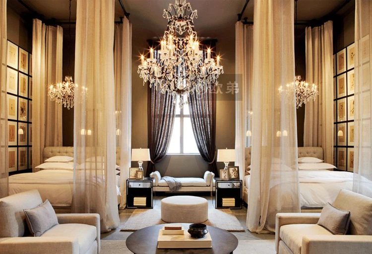 Фойе большая винтажная металлическая люстра для гостиной 15 arms проект