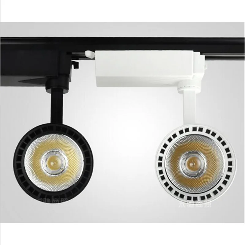 10pcs/lot LED Track Light 20w 30w COB Rail Lights Spotlight 130-140lm/w 2 wire track rail Spotlights AC85-265V Lighting | Лампы и