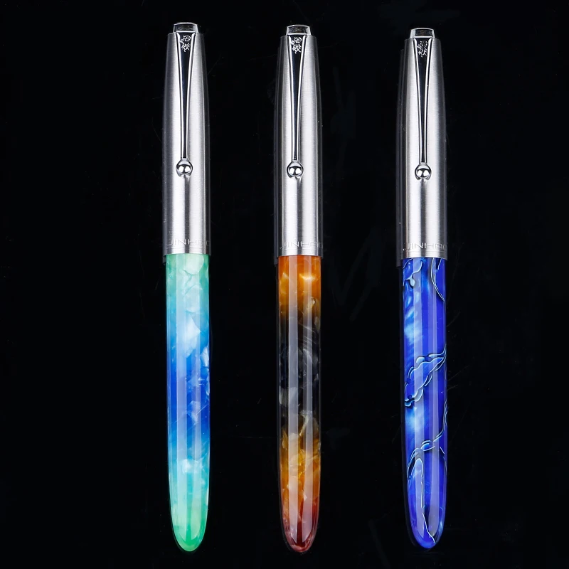 Jinhao авторучки Nice Phantom с капюшоном Перо 0 38 мм акриловые чернильные ручки школьные