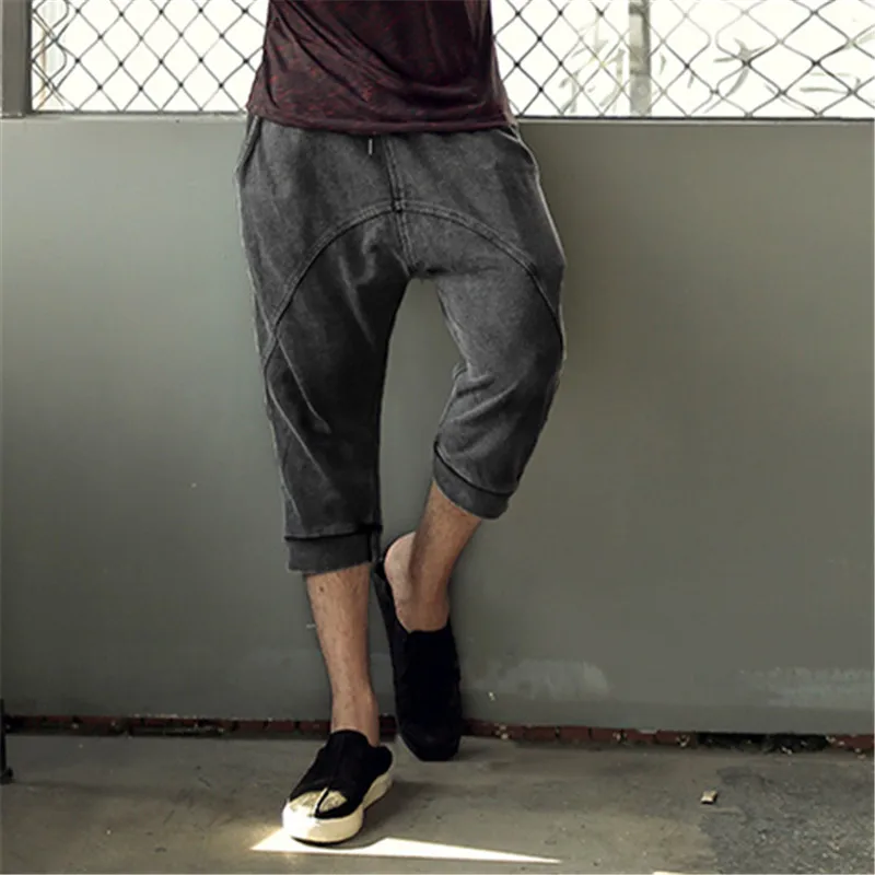 Джоггеры мужские брюки в стиле ретро эффект потертости повседневные штаны до
