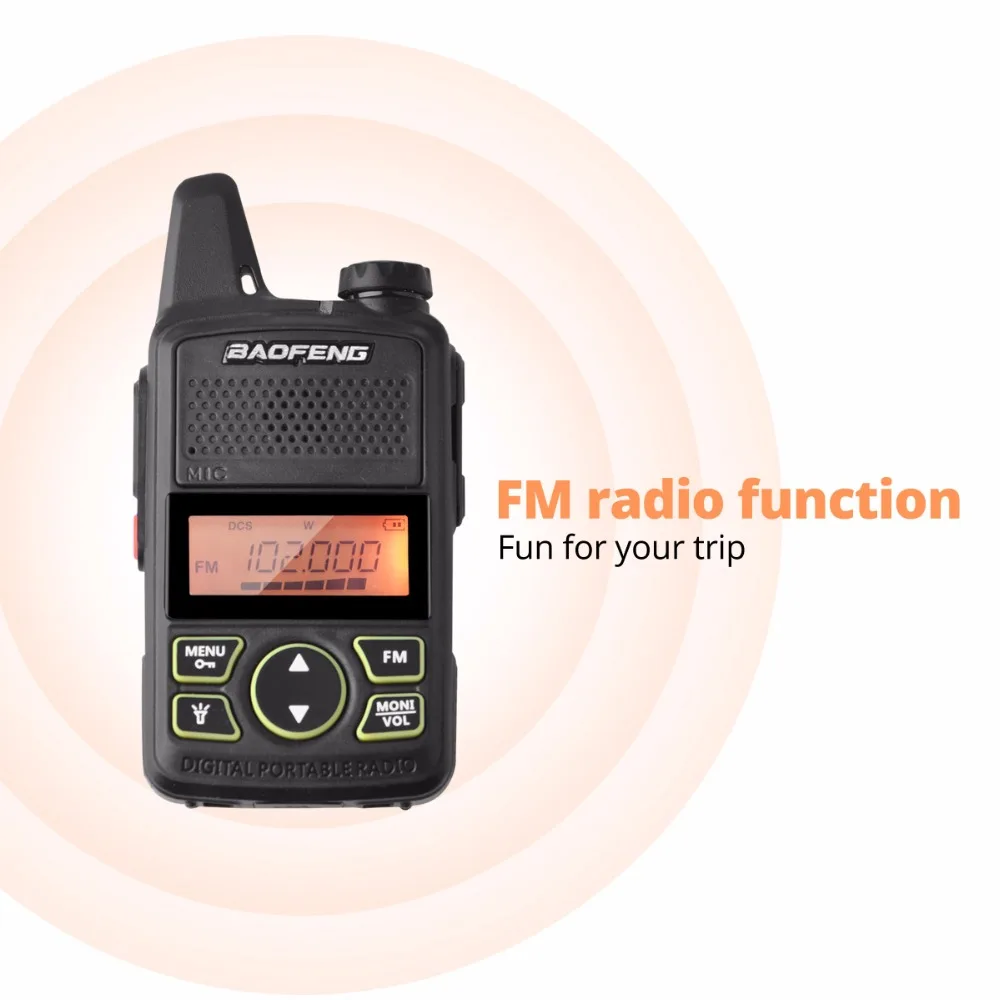 Портативная мини рация Baofeng T1 портативная любительская радиостанция UHF 400 470 МГц 20