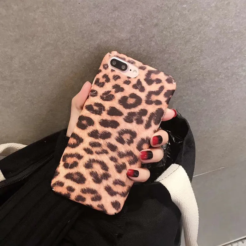 Чехол с леопардовым узором для iPhone 7 8 Plus противоударный Прочный ПК чехол X XS Max XR 6s 6