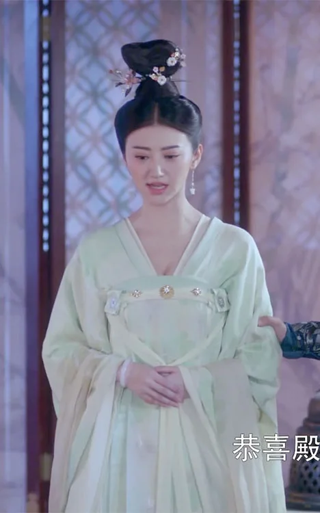 Шифоновый костюм принцессы с принтом Цзин Тянь ханьфу династии Тан высокой