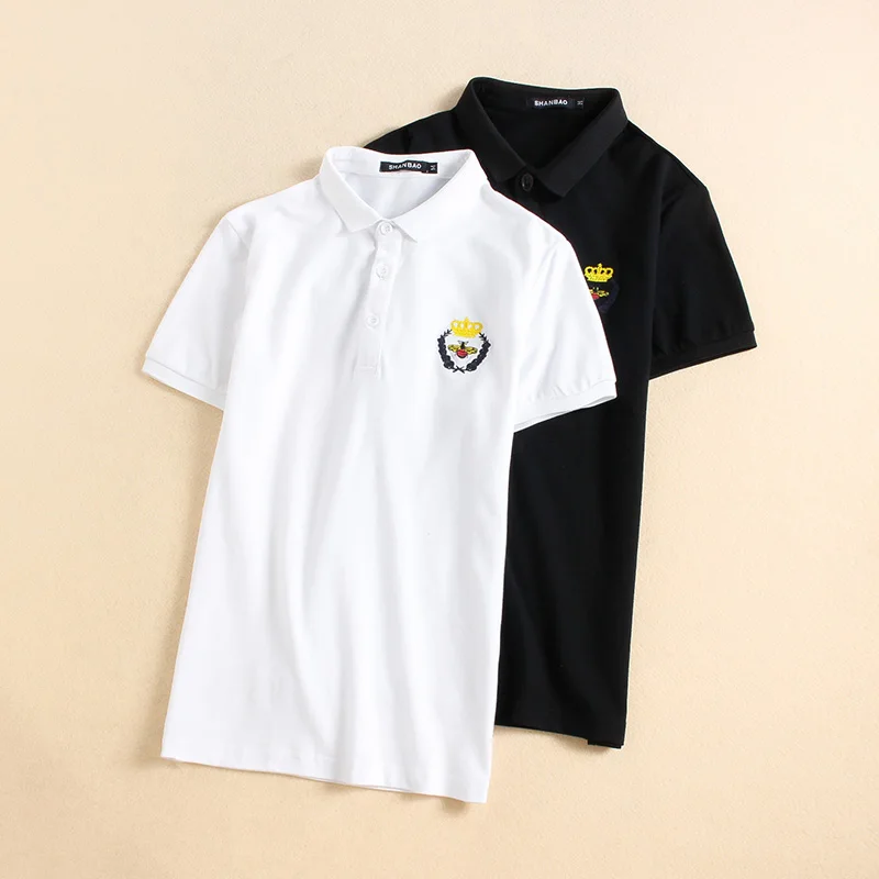 

Men Polos Summer Great Designer Polo Shirts Crown Embroidery Cotton Classic Polo Short Sleeve Tees Tops 4XL 5XL 81862