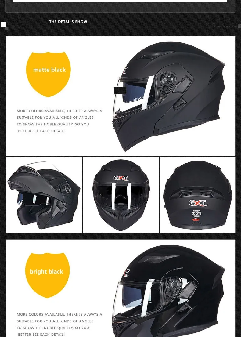 GXT 902 moto rcycle шлем Двойные козырьки Полный лицевой Мото шлем гоночный мото rbike Filp Up крутой мужской мотоциклетный шлем