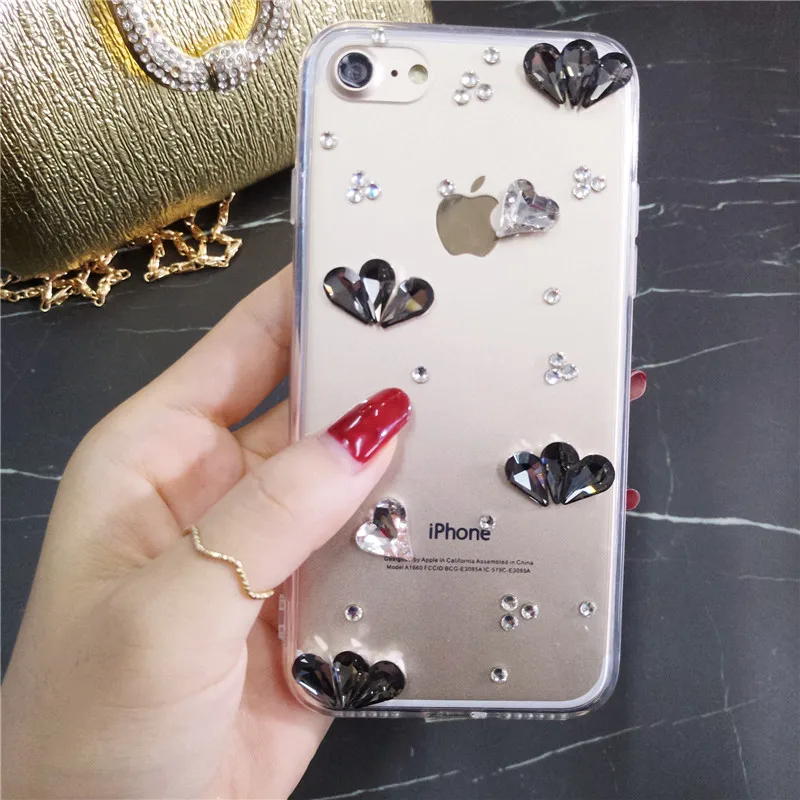 Роскошный блестящий чехол со стразами для iPhone Xs Max XR мягкий прозрачный 11 12 13 Pro MAX 7 8
