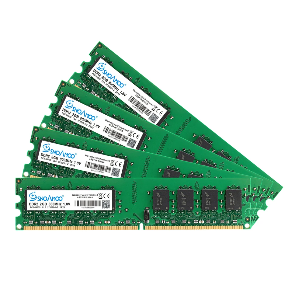 SNOAMOO Настольный ПК ОЗУ DDR2 1G/2 ГБ 667 МГц PC2 5300s 800 6400S DIMM без ECC 240 Pin 1 8 V для Intel памяти