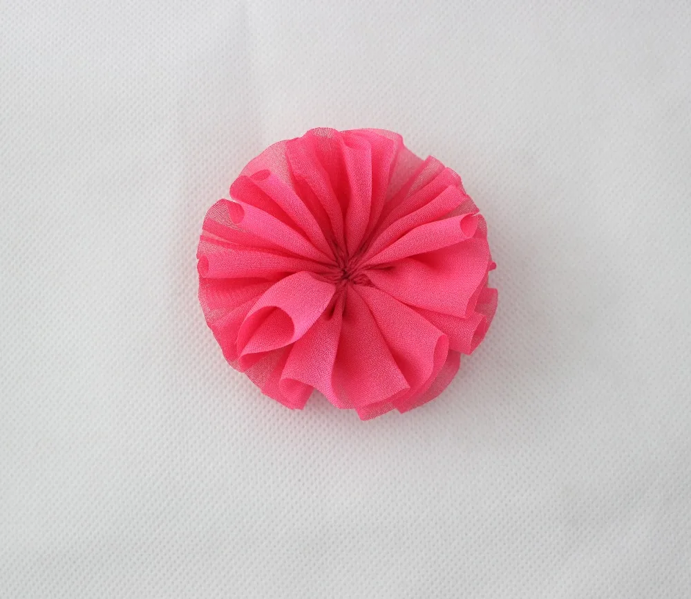 7 см балерины Цветы шифон цветы Ткань для головной повязки Детские аксессуары