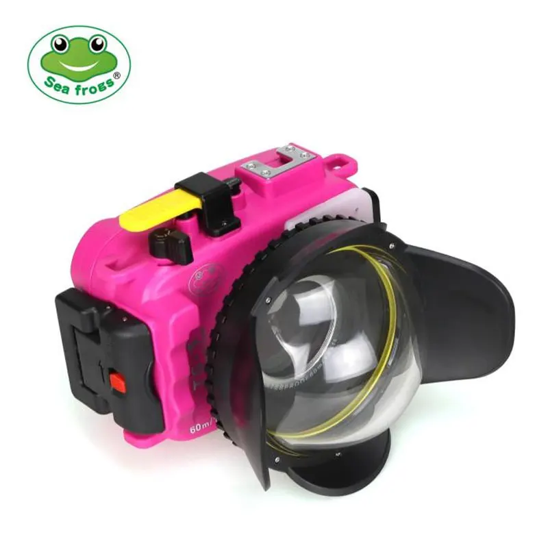 PK with Fisheye Seafrogs 40 м/130ft TG5 Водонепроницаемый чехол Дайвинг водостойкий корпус для Olympus TG-5 камера с красным фильтром 67 мм и рыбий глаз - Цвет: PK with Fisheye