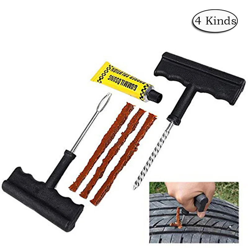 Делюкс плоские шины запасные штекеры патч Набор инструментов для автомобиля