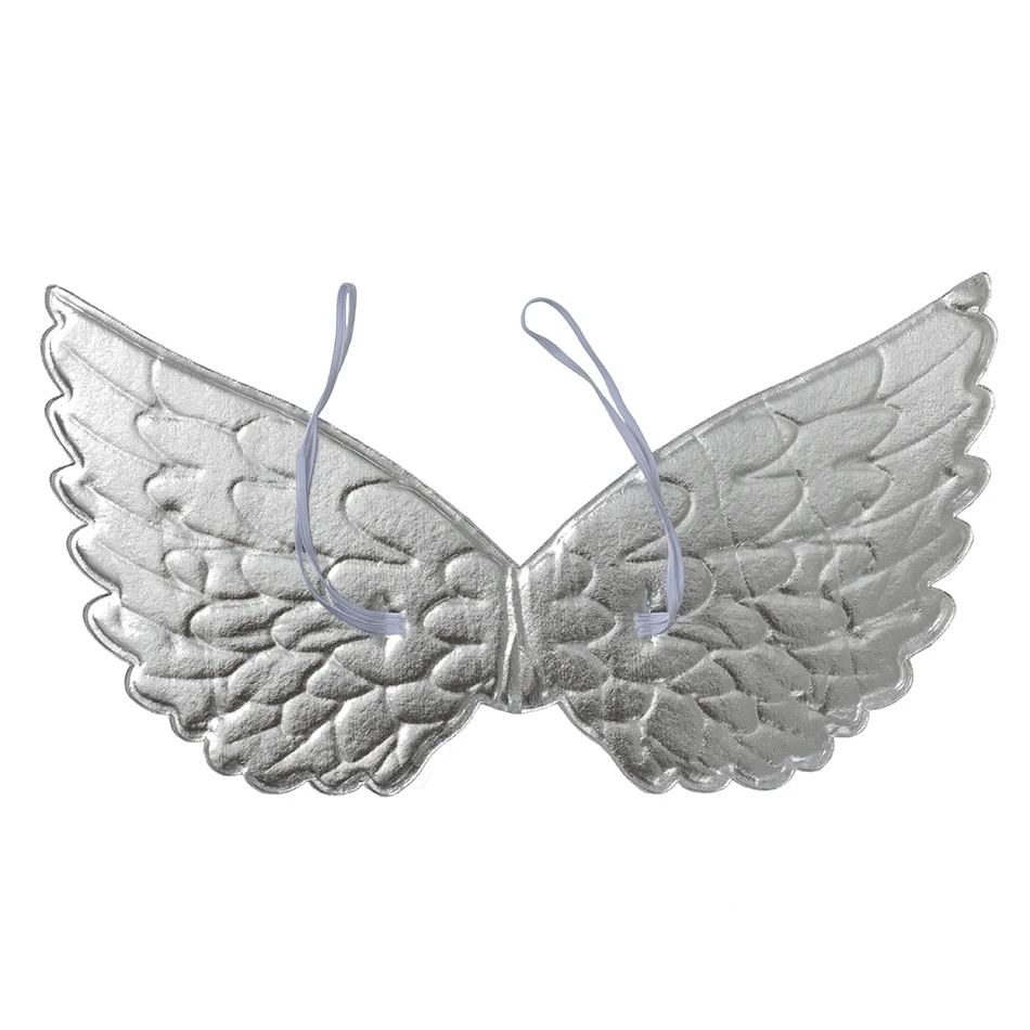 Silver wing Красочные Единорог повязка из искусственных волос крылья для девочек Дети длинные поддельные волосы косплей мультфильм Аксессуары Детские вечерние принадлежности Единорог - Цвет: Silver wing