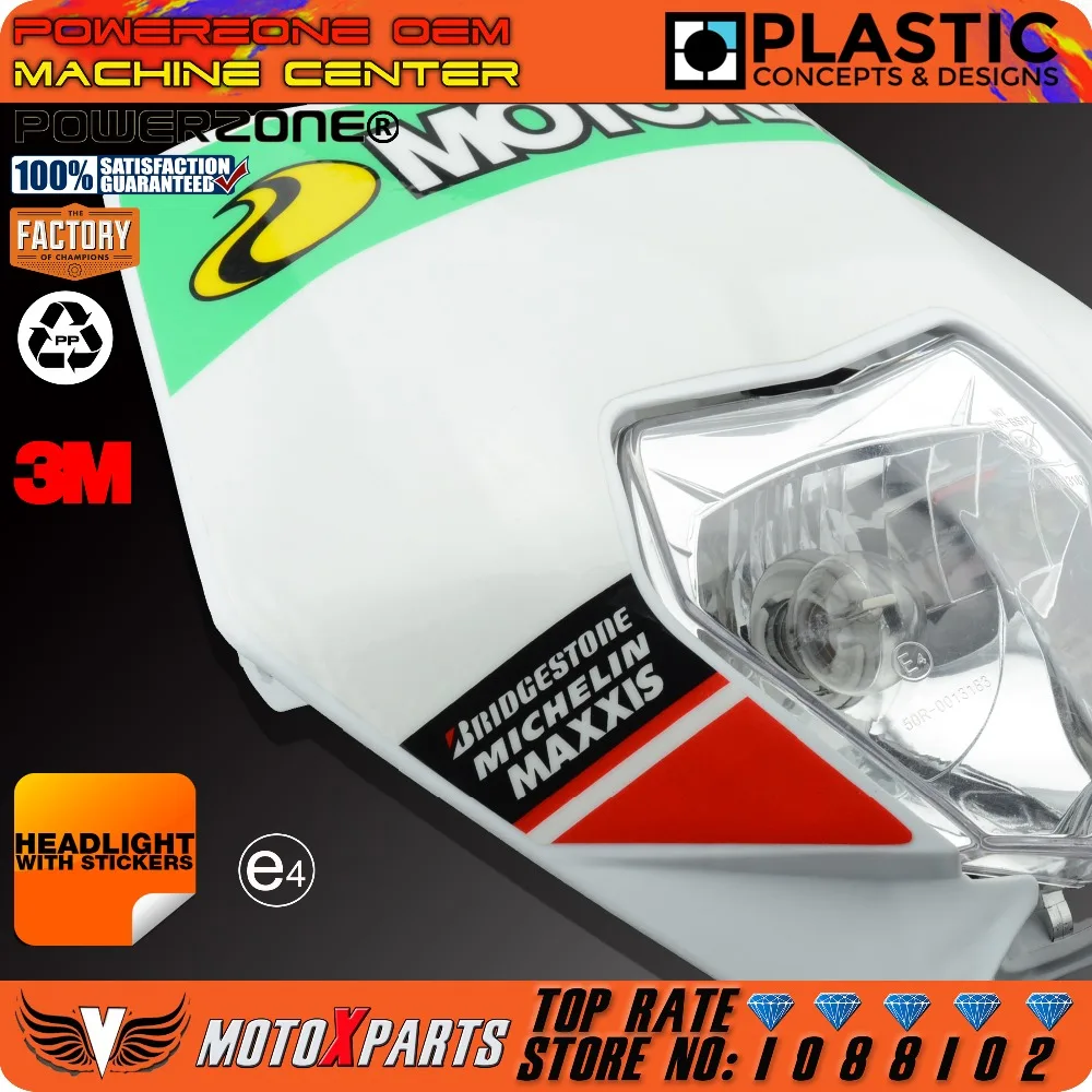 Налобный фонарь для мотоцикла с наклейкой 3 м KTM EXC EXCF SX SXF SXS XC XCR XCW XCF XCRF NXC MX SMR