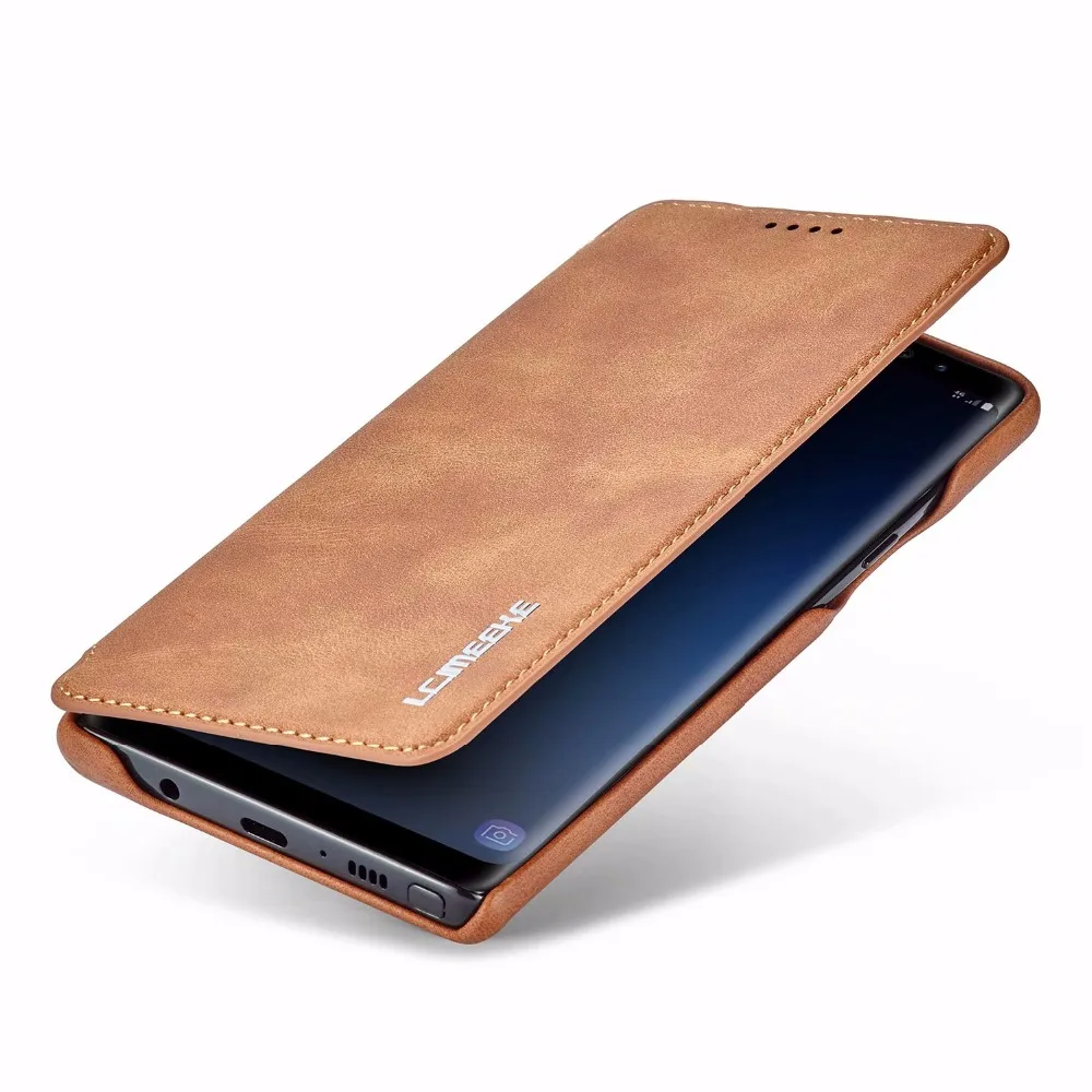 Luxury Pu Leather Case For Samsung Galaxy Note 9 Cover Flip Wallet Magnet Vintage Coque 8 | Мобильные телефоны и