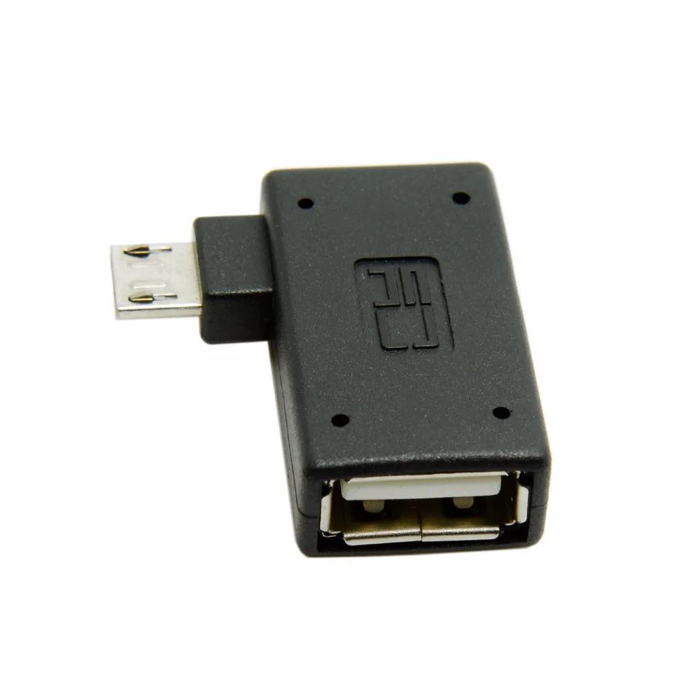 90 градусов левый угловой микро USB 2 0 OTG Хост адаптер с питания для Galaxy S3 S4 S5 Note2 Note3