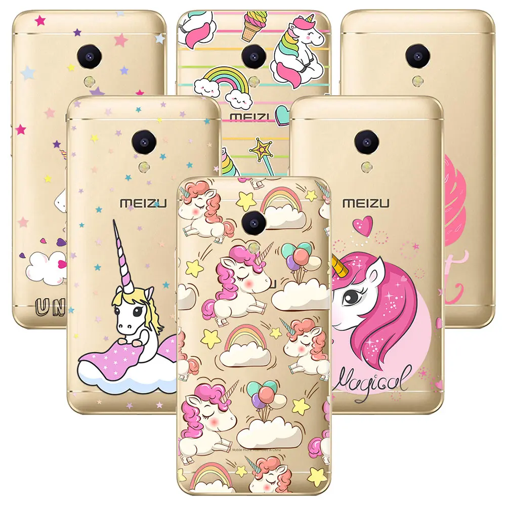 Unicorn Phone Case for Meizu M5C M5S Pro 7 Plus U10 U20 M6 Note Cute Rainbow Horse Soft Silicone Back cover TPU |