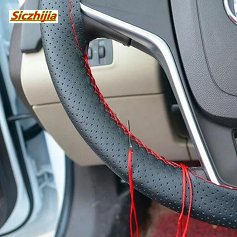 Автомобильный кожаный чехол рулевого колеса для Geely Vision SC7 MK CK Cross Gleagle Englon SC3 SC5