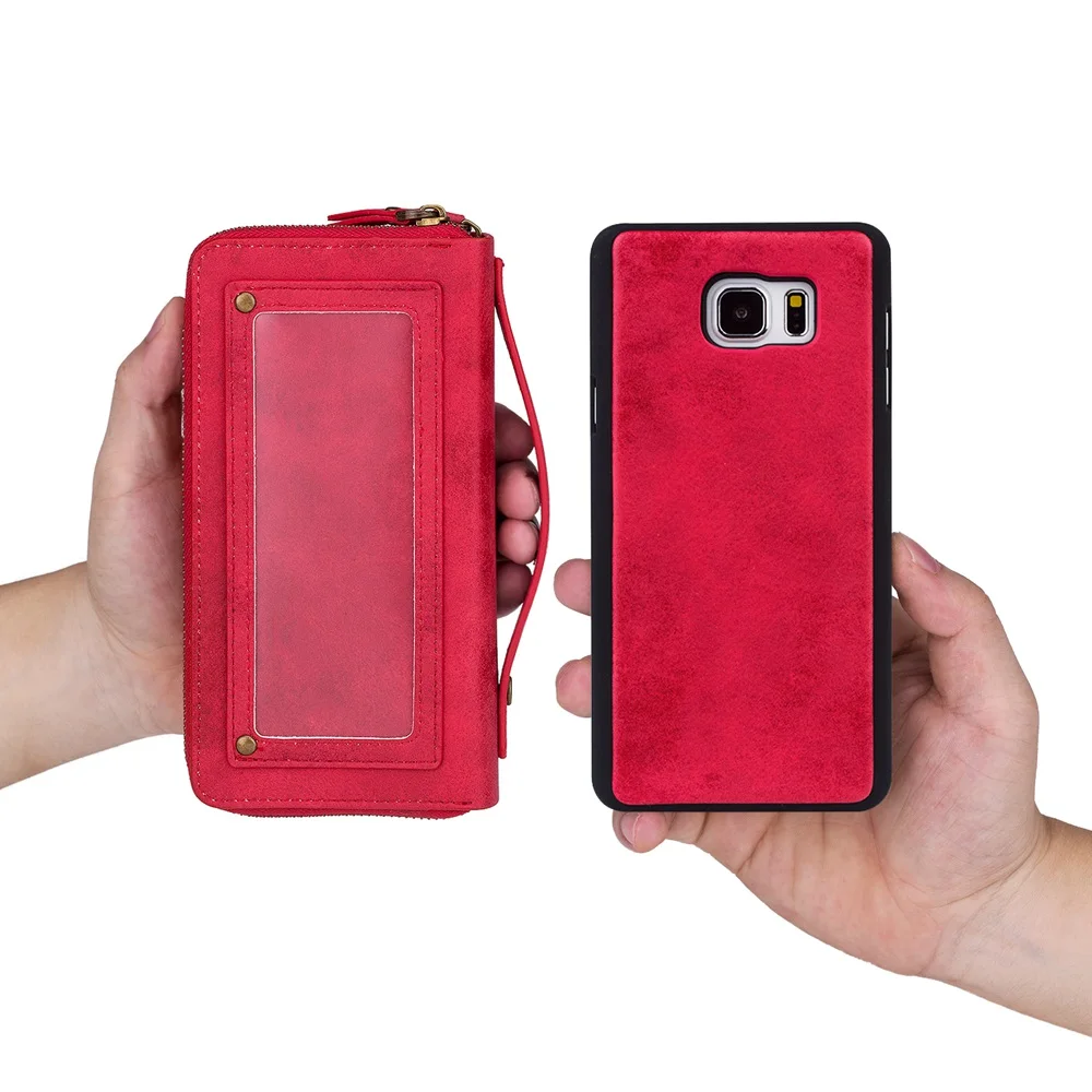 Для Samsung Note5 чехол из искусственной кожи на Молнии Сумочка кошелек Подставка