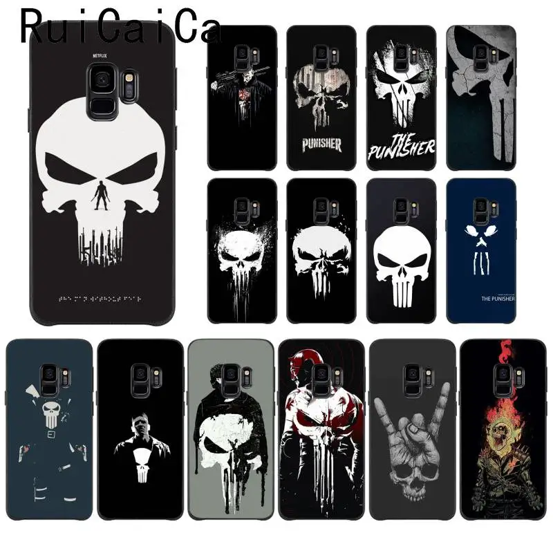 Чехол для телефона Ruicaica Marvel Game The Punisher Ghost Rider чехол Samsung Galaxy S9 plus S7 edge S6 S10 S8 |