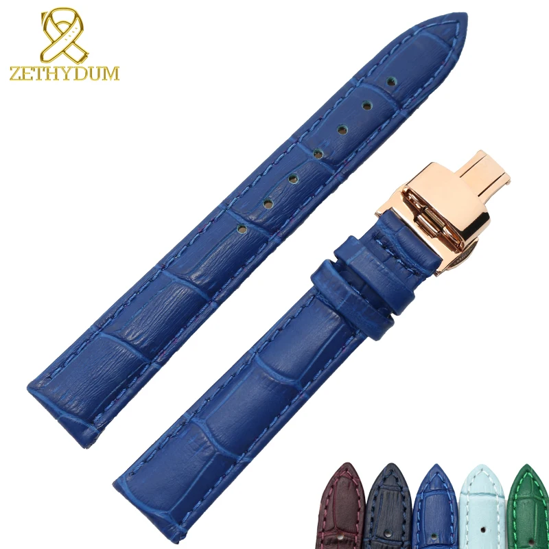 

Женский браслет из натуральной кожи, маленький ремешок для часов, 14, 16, 18, 20 мм, синий, фиолетовый цвет