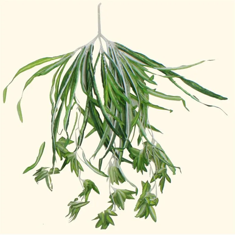 

6pcs Artificial Spider Plant orchid Leaf Faux Orchid flower Leaf Plant Leaf Greenery 23.62" Green Wall Decoration