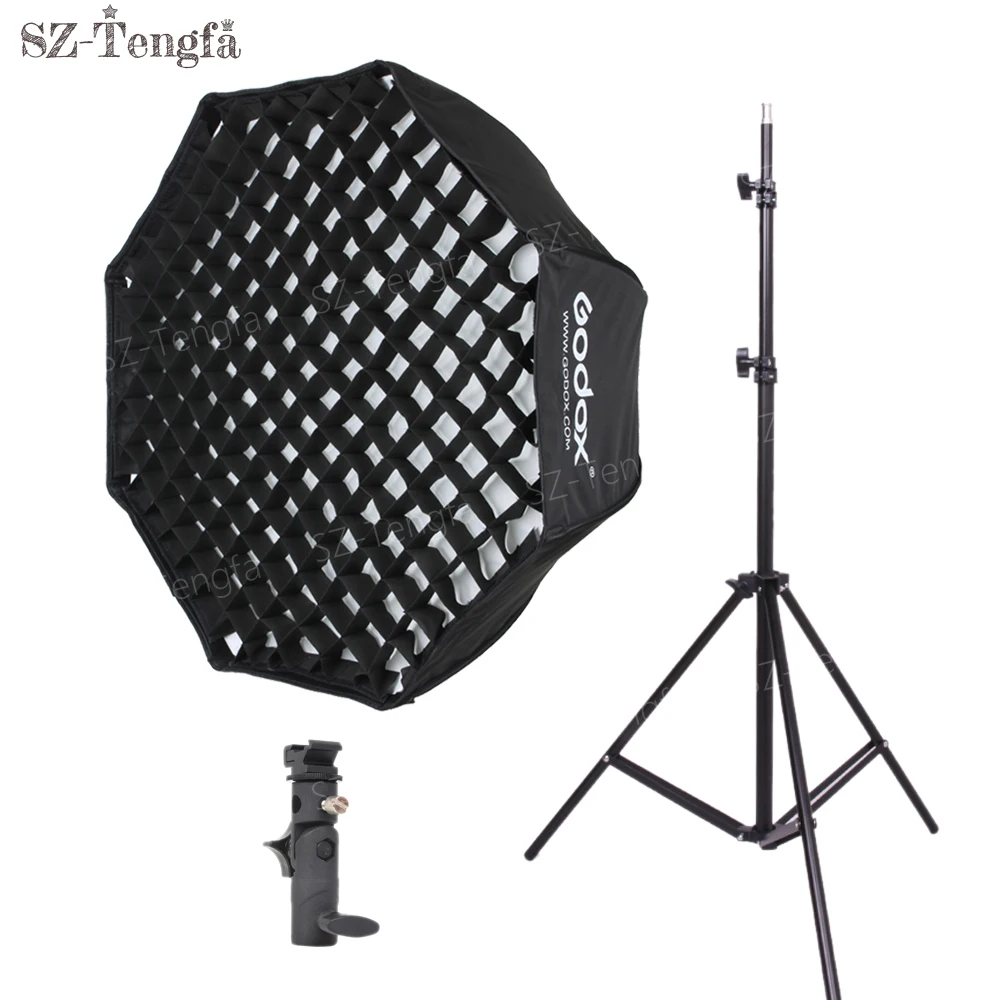 Godox 80 см Octagon Зонт софтбокс с креплением и сотами осветительные стойки Комплект