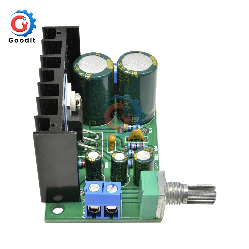 TDA2050 DC 12-24V 10-30W Amp Mono Audio Amplifier Board Module Single Power Supply Volume Adjustable 60*35*40mm | Инструменты