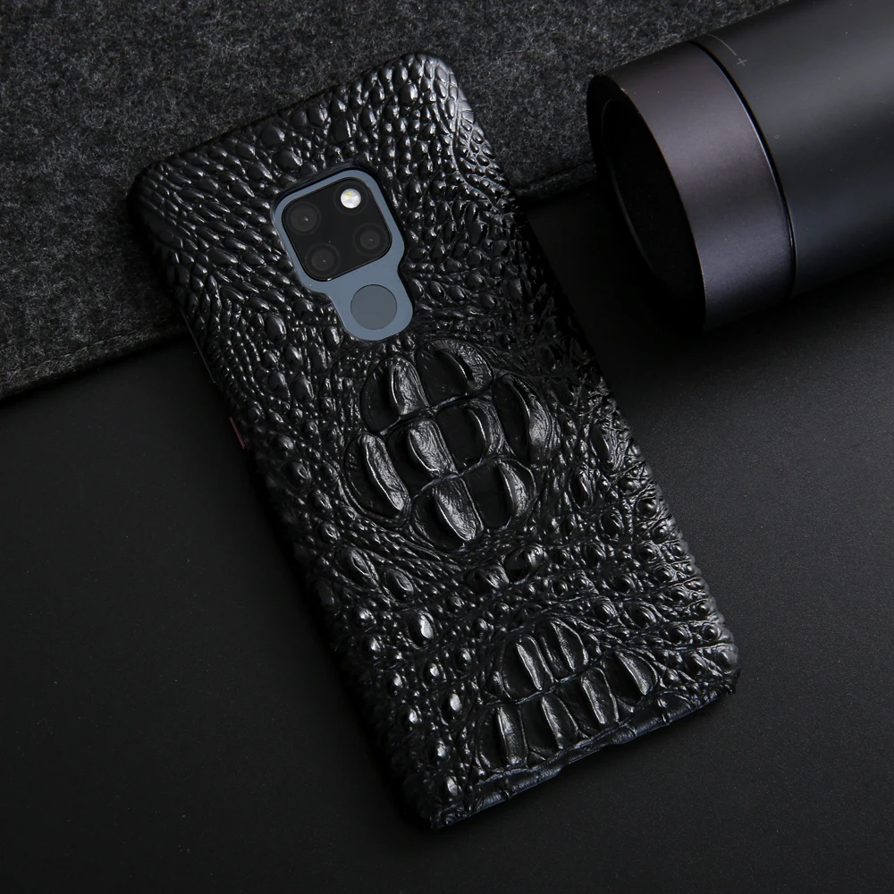Роскошный 3D чехол из натуральной кожи с рисунком головы крокодила для Huawei Mate 20 PRO