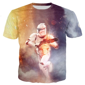 YX GIRL дропшиппинг лето стиль брендовая футболка фильм Звездные войны Дарт Вейдер принт 3d Мужчины/wo Мужчины повседневные футболки - Цвет: color as the picture