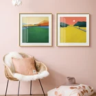 Абстрактная цветная картина цветные горы Цветные Блоки холст постеры Печать Современные настенные картины для гостиной спальни коридора