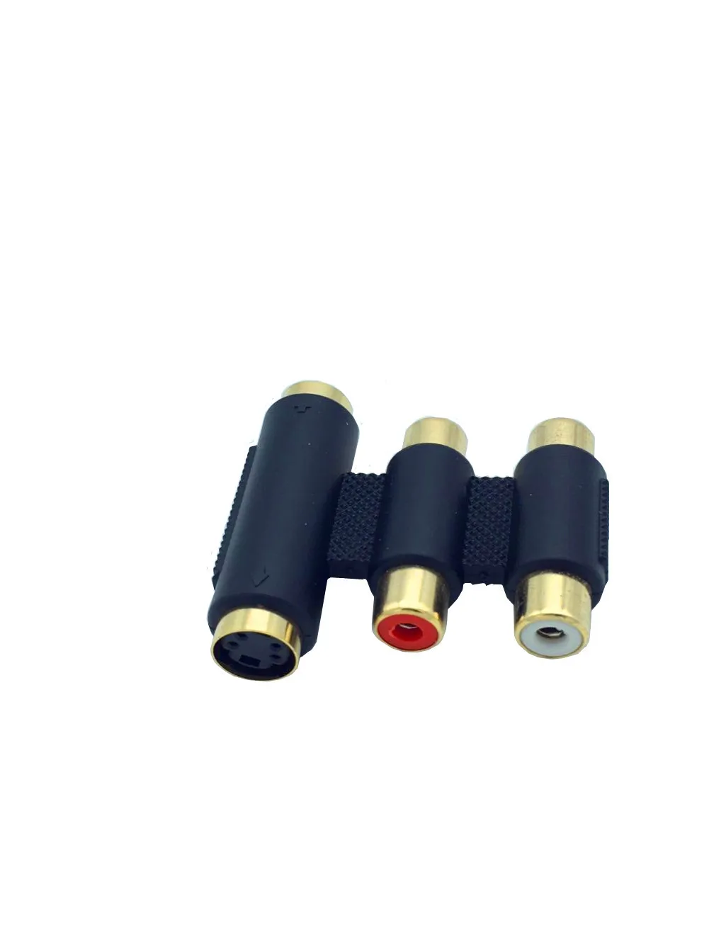 Позолоченный адаптер s video lotus female AV to SV 2RCA + S terminal аудио и видео conversion