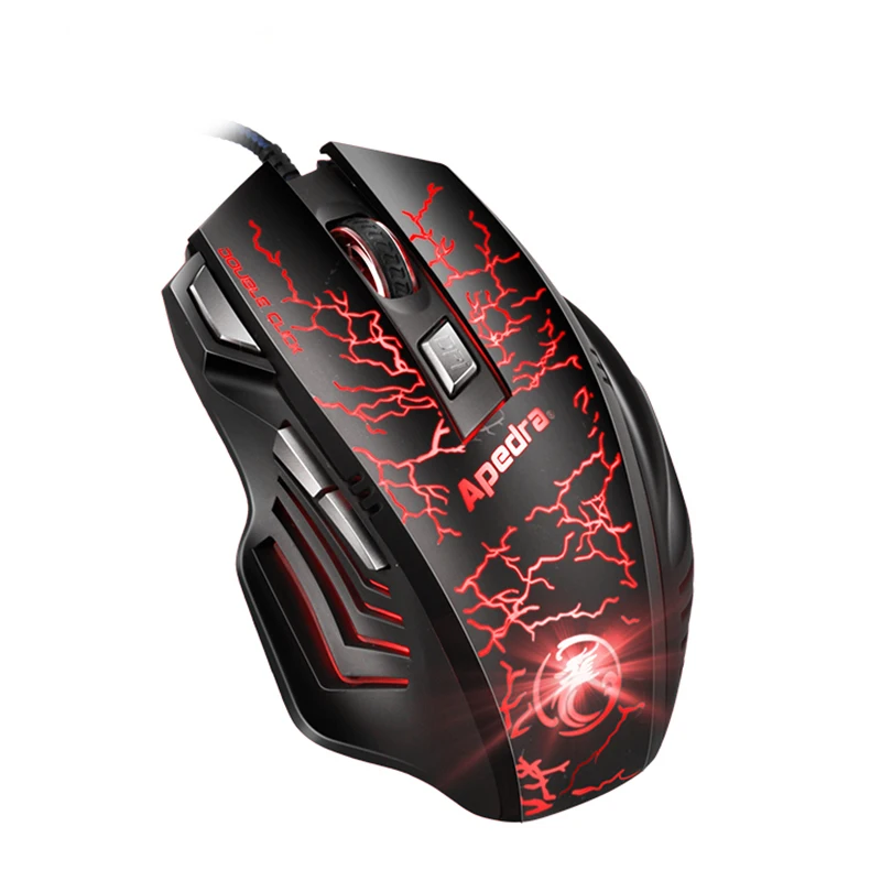 APEDRA Проводная игровая мышь USB 7 кнопок 3200DPI оптическая компьютерная геймерские