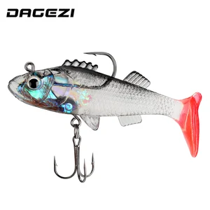 Мягкая приманка DAGEZI, 16 г8 г, искусственная приманка, силиконовая Тонущая рыболовная приманка для морского окуня, рыболовные снасти для ловли карпа, джиг-головка, Мягкая приманка для плавания